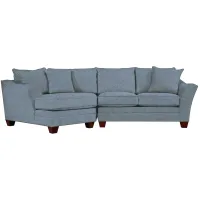 Foresthill 2-pc. Left Hand Cuddler Sectional Sofa in Elliot French Blue by H.M. Richards
