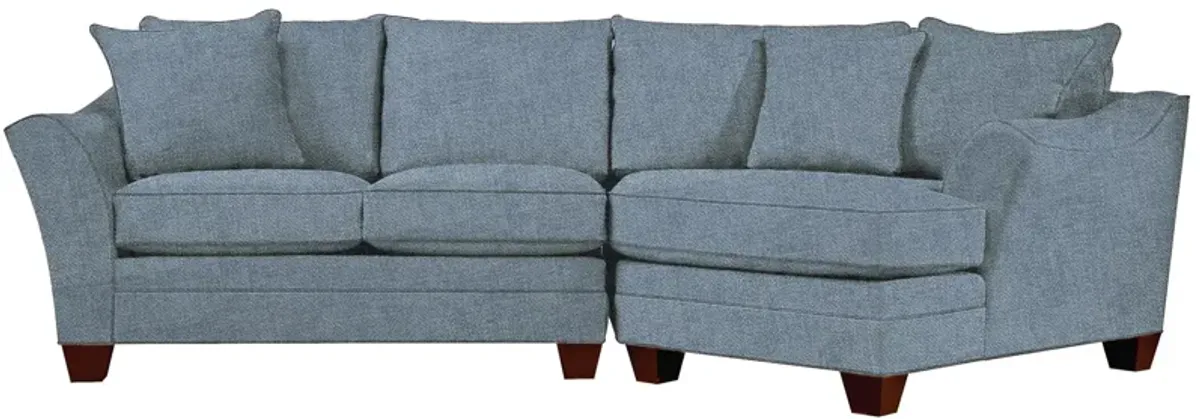 Foresthill 2-pc. Right Hand Cuddler Sectional Sofa in Elliot French Blue by H.M. Richards