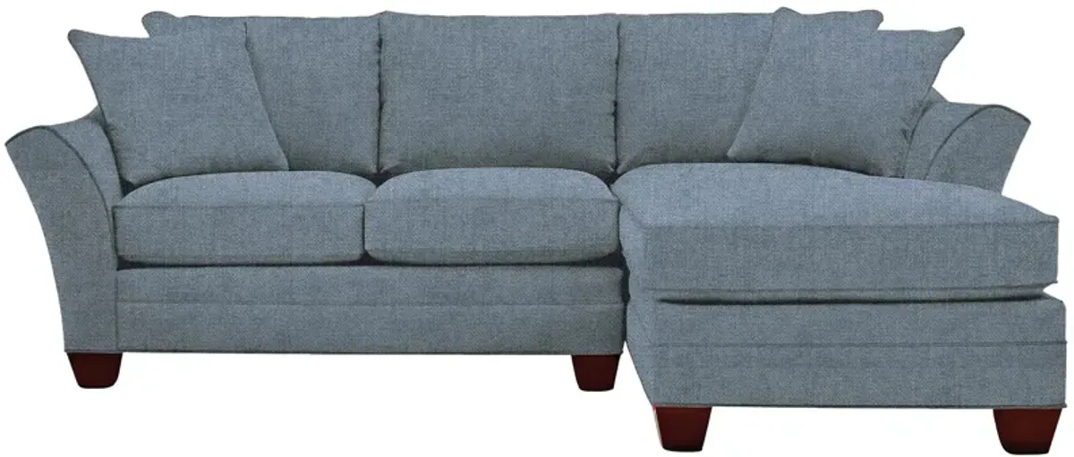 Foresthill 2-pc. Right Hand Chaise Sectional Sofa in Elliot French Blue by H.M. Richards