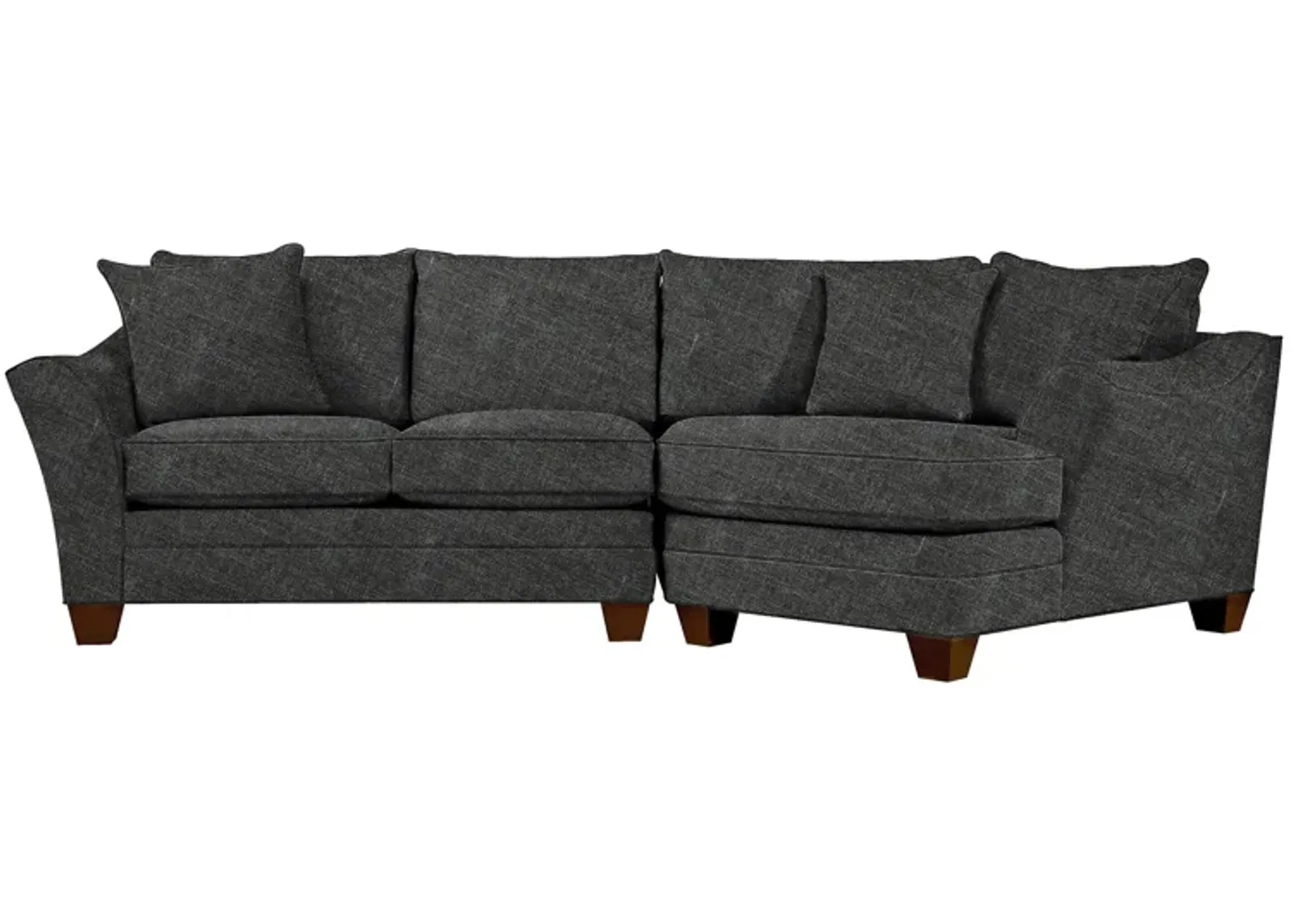 Foresthill 2-pc. Right Hand Cuddler Sectional Sofa in Elliot Graphite by H.M. Richards