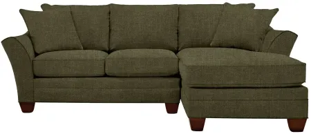 Foresthill 2-pc.. Right Hand Chaise Sectional Sofa in Elliot Avocado by H.M. Richards