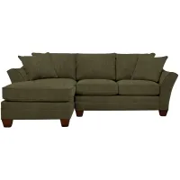 Foresthill 2-pc.. Left Hand Chaise Sectional Sofa in Elliot Avocado by H.M. Richards