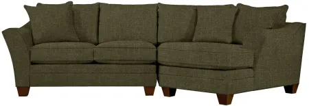 Foresthill 2-pc.. Right Hand Cuddler Sectional Sofa in Elliot Avocado by H.M. Richards