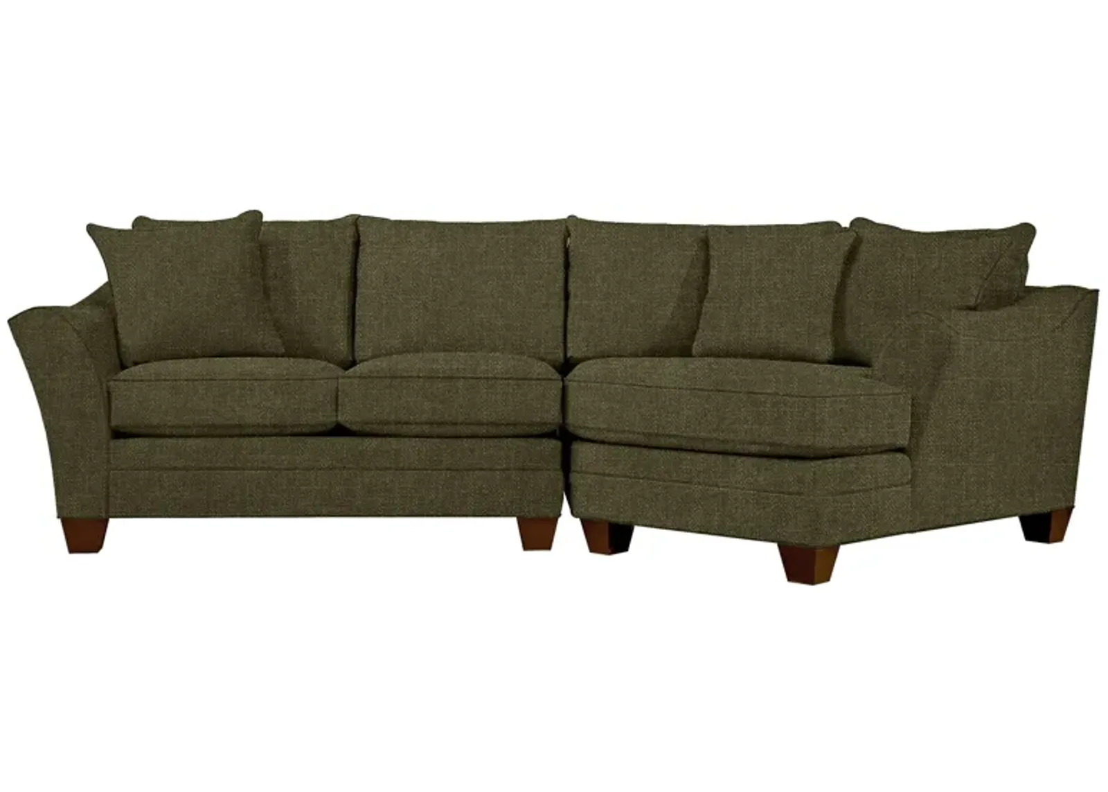 Foresthill 2-pc. Right Hand Cuddler Sectional Sofa in Elliot Avocado by H.M. Richards