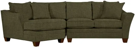 Foresthill 2-pc.. Left Hand Cuddler Sectional Sofa in Elliot Avocado by H.M. Richards