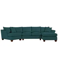 Foresthill 3-pc. Right Hand Facing Sectional Sofa in Elliot Teal by H.M. Richards