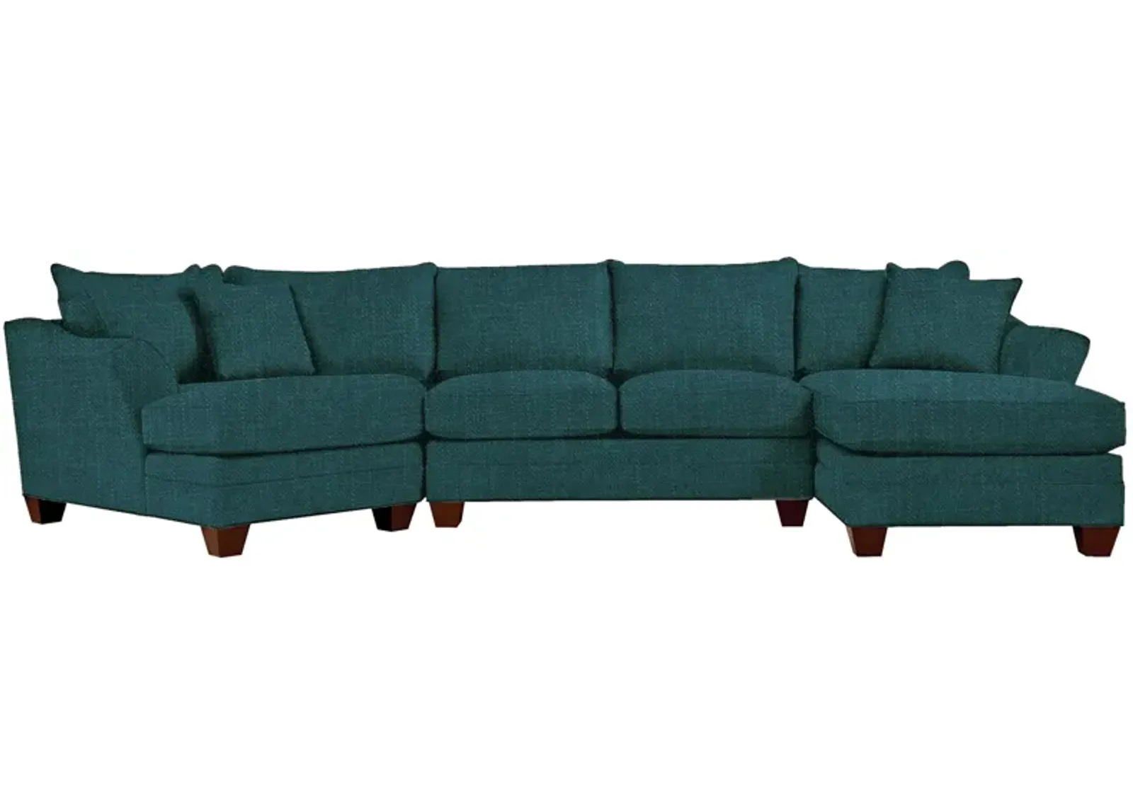 Foresthill 3-pc. Right Hand Facing Sectional Sofa in Elliot Teal by H.M. Richards