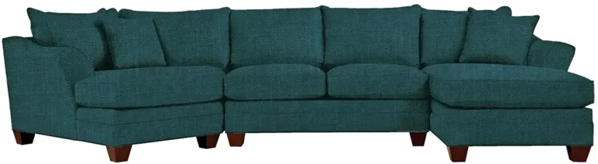 Foresthill 3-pc. Right Hand Facing Sectional Sofa in Elliot Teal by H.M. Richards