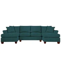 Foresthill 3-pc. Symmetrical Chaise Sectional Sofa in Elliot Teal by H.M. Richards