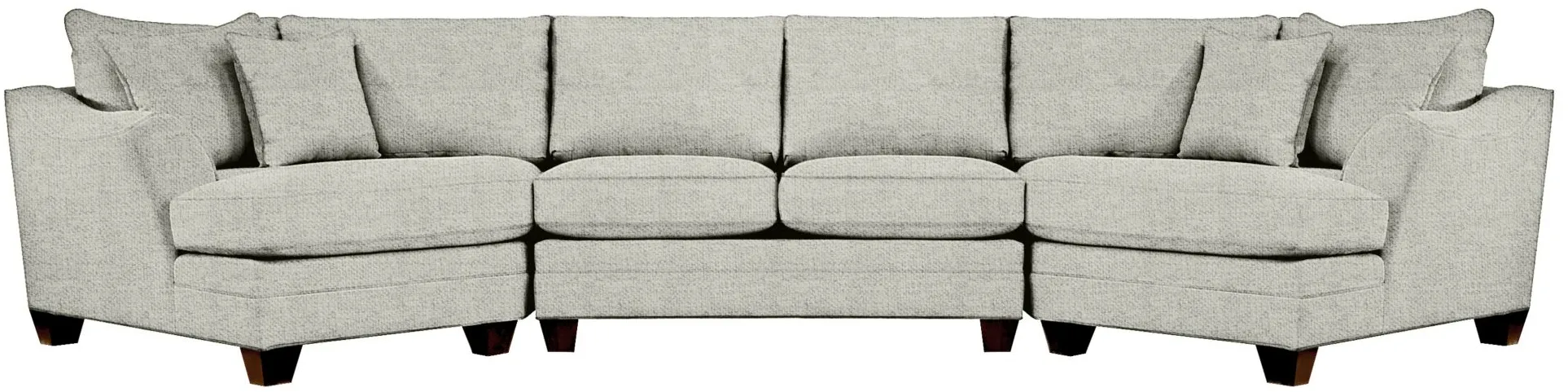 Foresthill 3-pc. Symmetrical Cuddler Sectional Sofa in Elliot Smoke by H.M. Richards