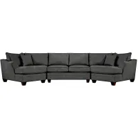 Foresthill 3-pc. Symmetrical Cuddler Sectional Sofa in Elliot Graphite by H.M. Richards