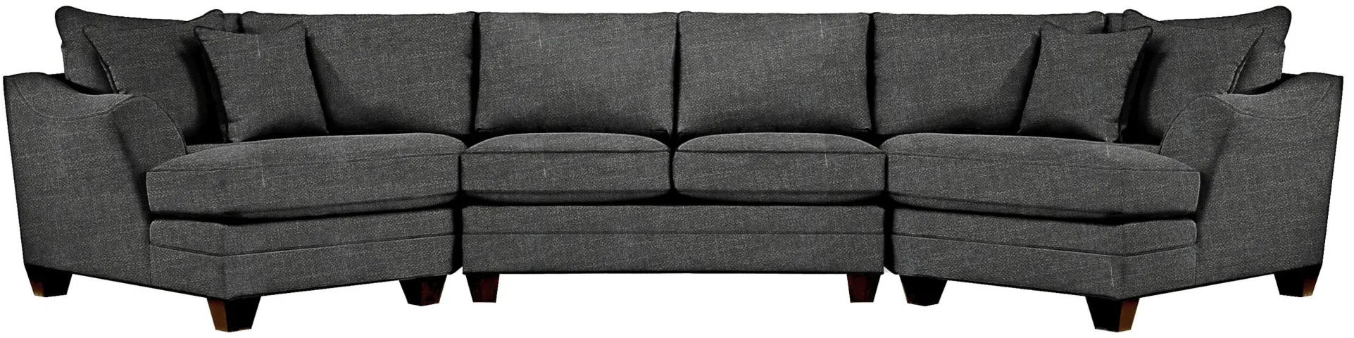 Foresthill 3-pc. Symmetrical Cuddler Sectional Sofa in Elliot Graphite by H.M. Richards