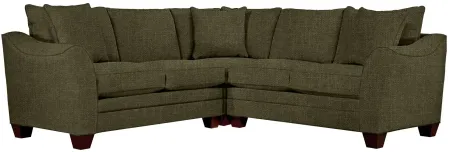 Foresthill 3-pc... Symmetrical Loveseat Sectional Sofa in Elliot Avocado by H.M. Richards