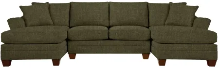 Foresthill 3-pc... Symmetrical Chaise Sectional Sofa in Elliot Avocado by H.M. Richards