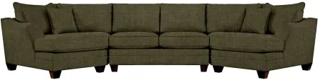Foresthill 3-pc... Symmetrical Cuddler Sectional Sofa in Elliot Avocado by H.M. Richards
