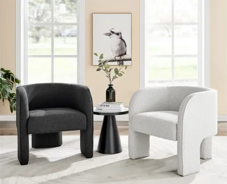 Matteo Accent Armchair in Boucle Black by New Pacific Direct