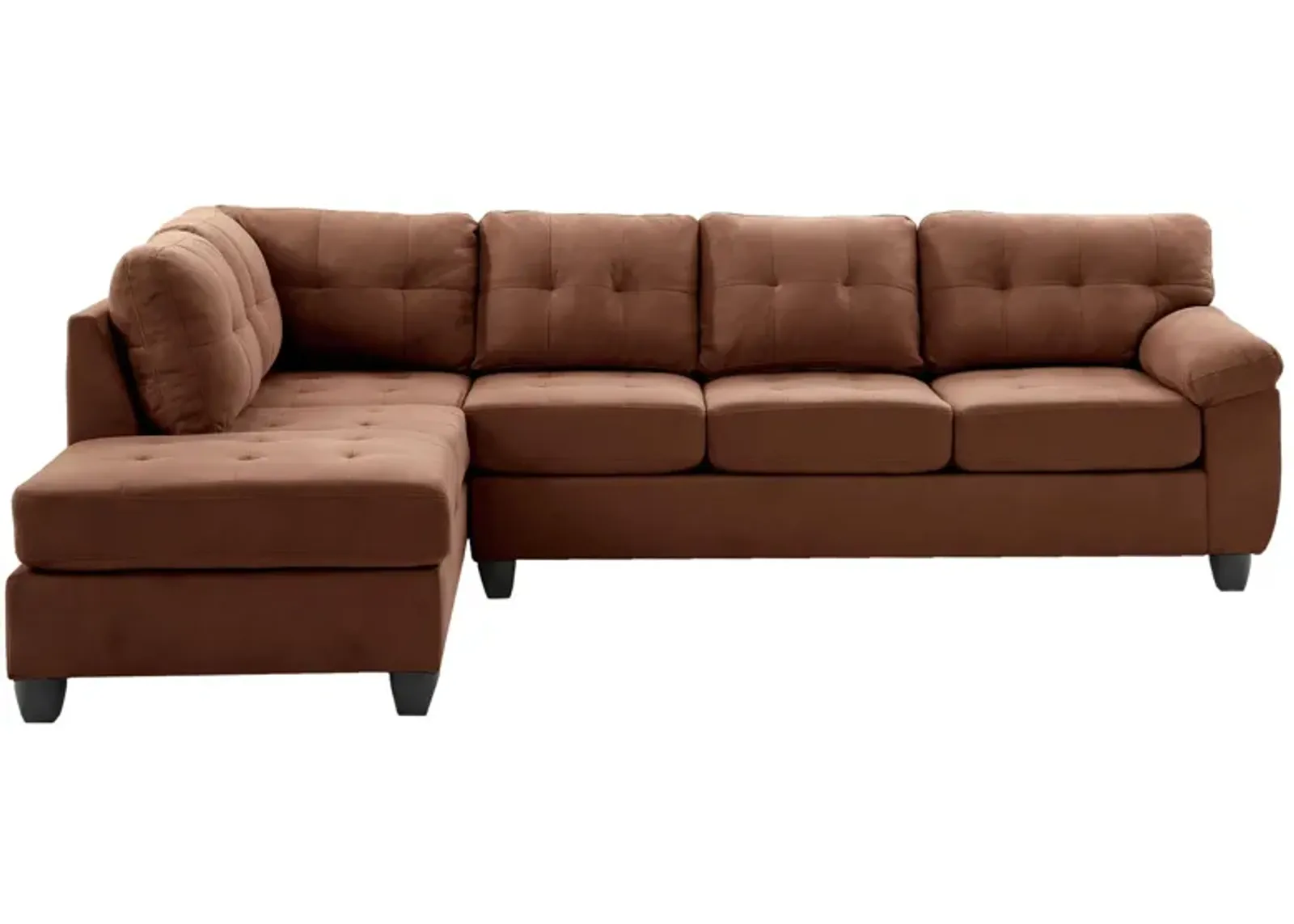 Gallant 2-pc. Reversible Sectional Sofa in Chocolate by Glory Furniture