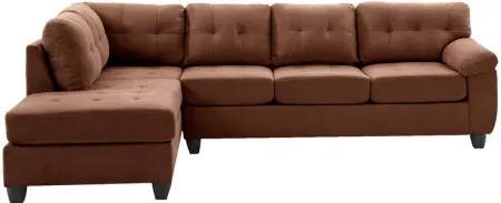 Gallant 2-pc. Reversible Sectional Sofa in Chocolate by Glory Furniture