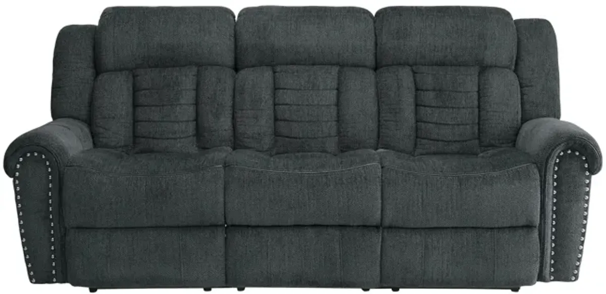 Casella Reclining Sofa in Charcoal Gray by Homelegance