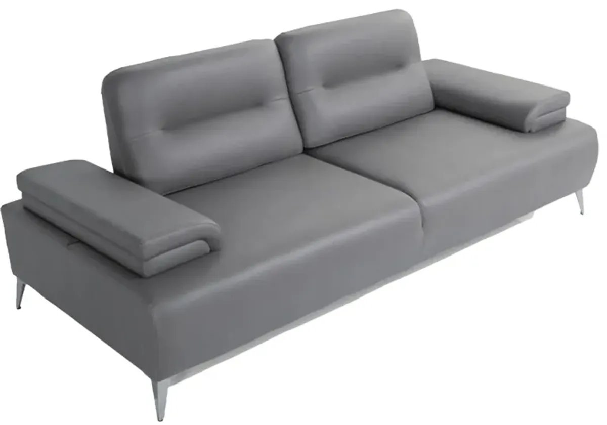 Caer Dun Sofa in Light Gray by HomeRoots