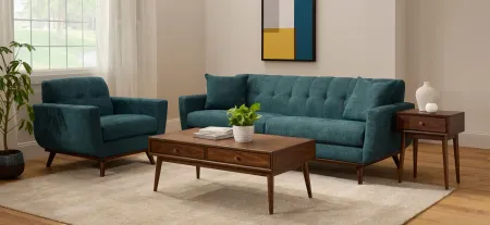 Milo Apartment Sofa in Elliot Teal by H.M. Richards