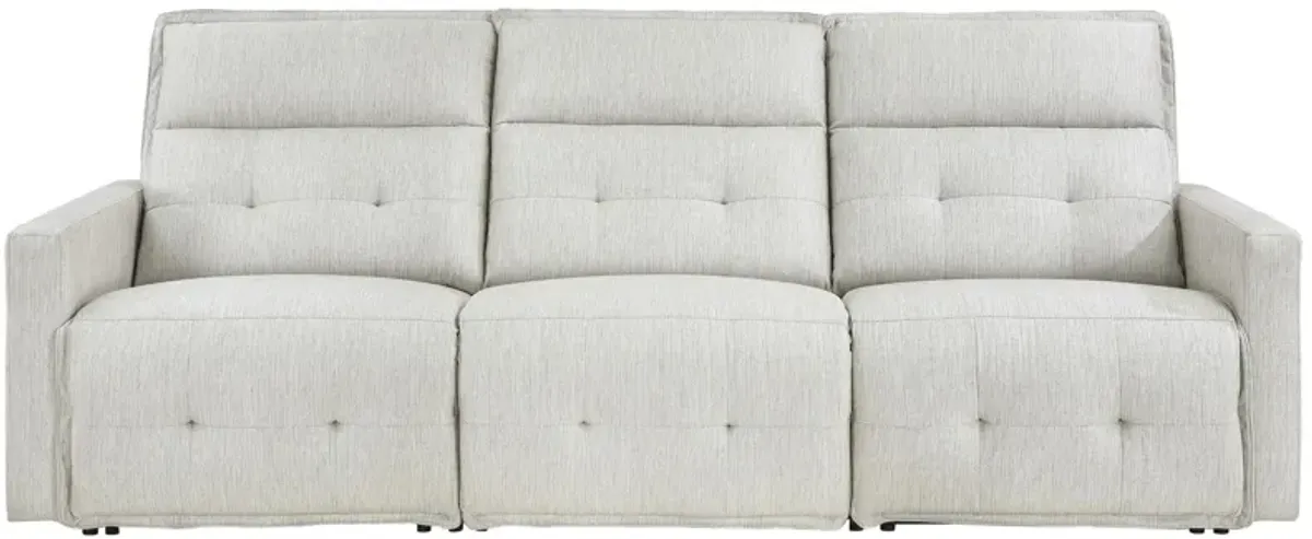 Fitch Power Double Reclining Sofa in White by Homelegance