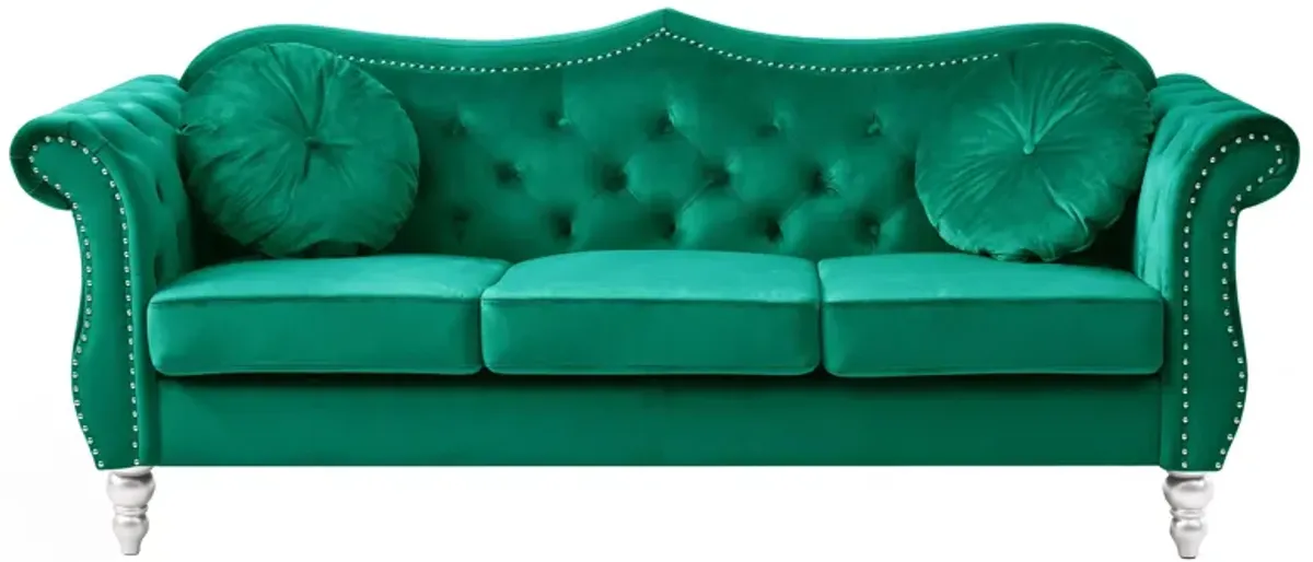 Hollywood Sofa in Green by Glory Furniture