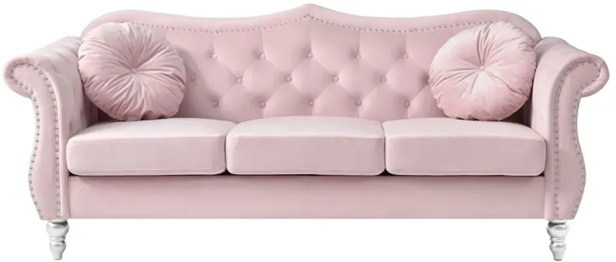 Hollywood Sofa in Pink by Glory Furniture