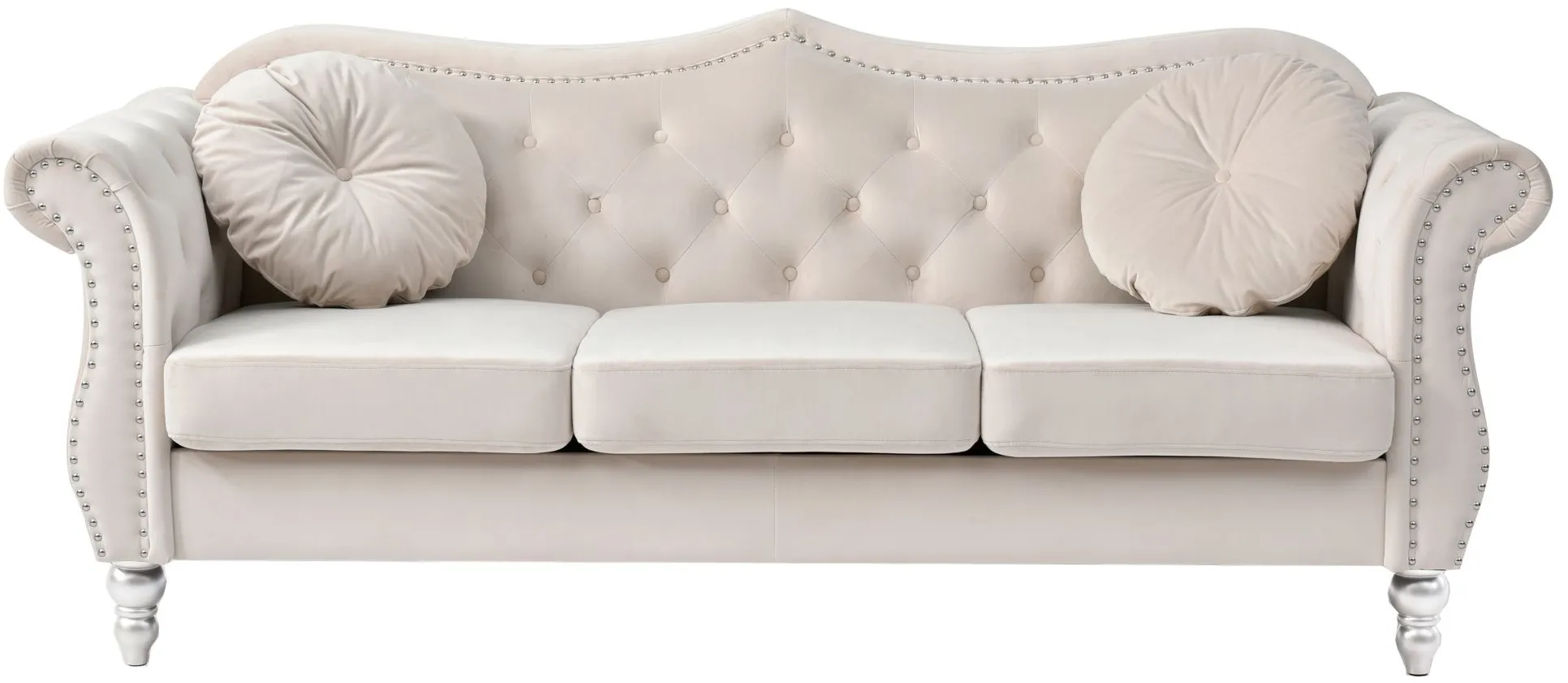 Hollywood Sofa in Ivory by Glory Furniture