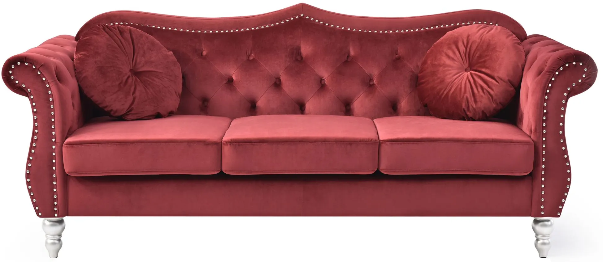 Hollywood Sofa in Burgundy by Glory Furniture