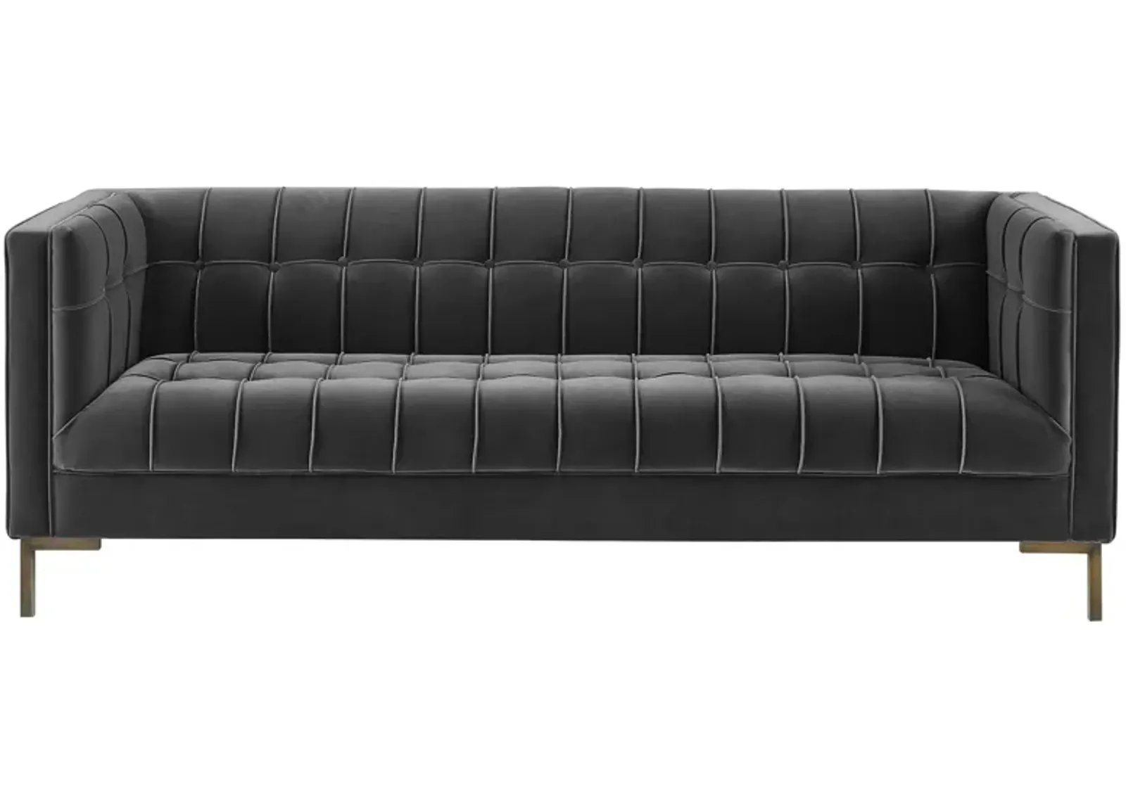 Isaac Channel Stitch Sofa in Gray by Steve Silver Co.