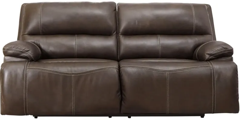 Ricmen Power Reclining Sofa in Walnut by Ashley Furniture by Raymour