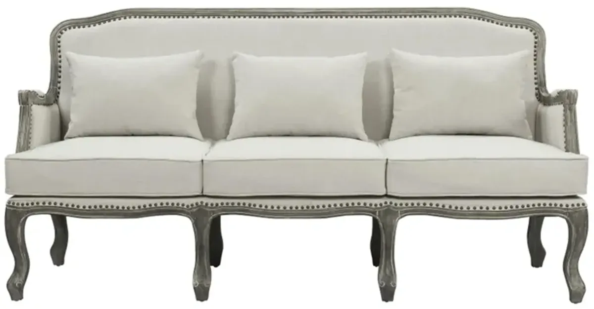 Moulins Sofa in Cream by HomeRoots