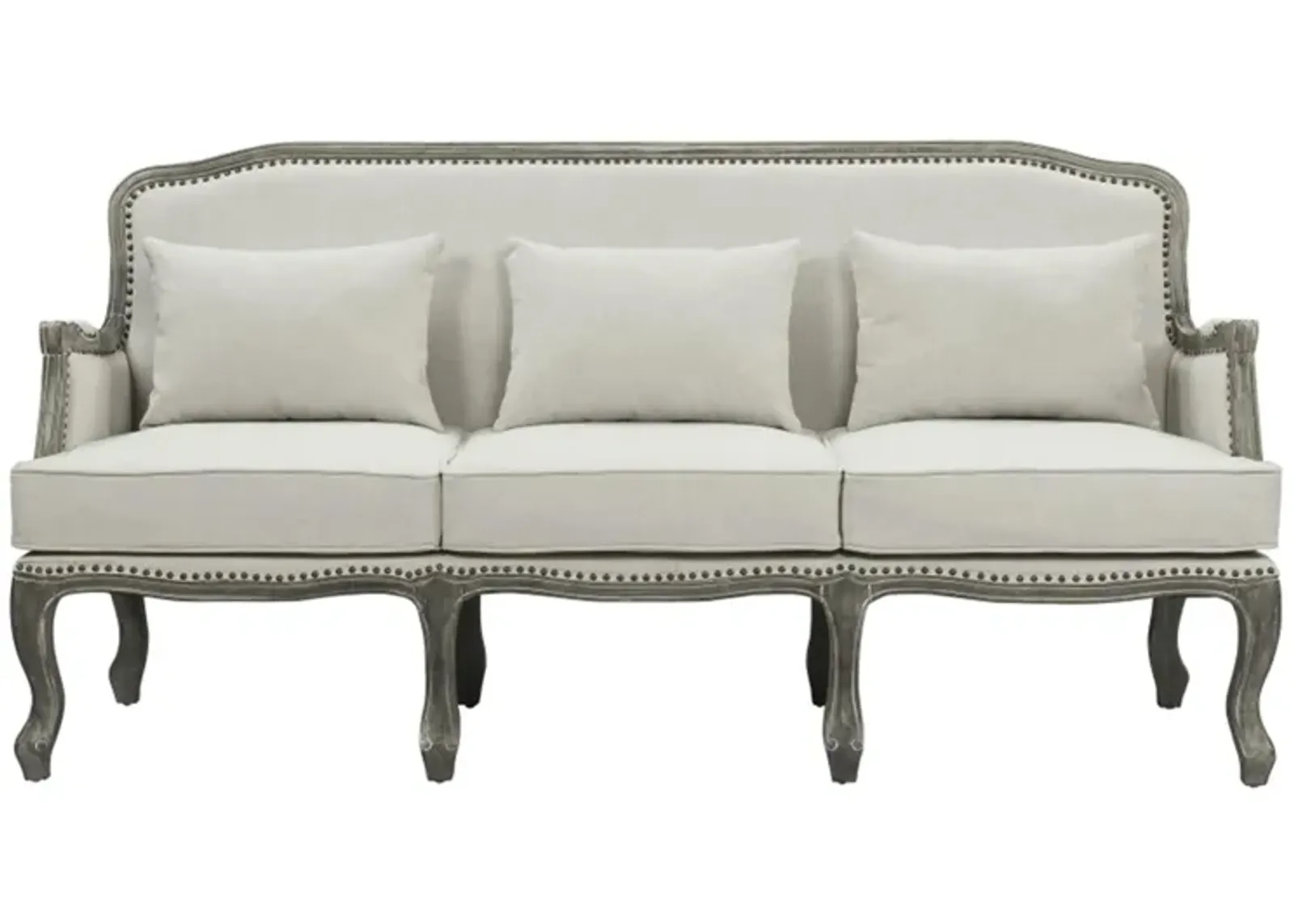 Moulins Sofa in Cream by HomeRoots