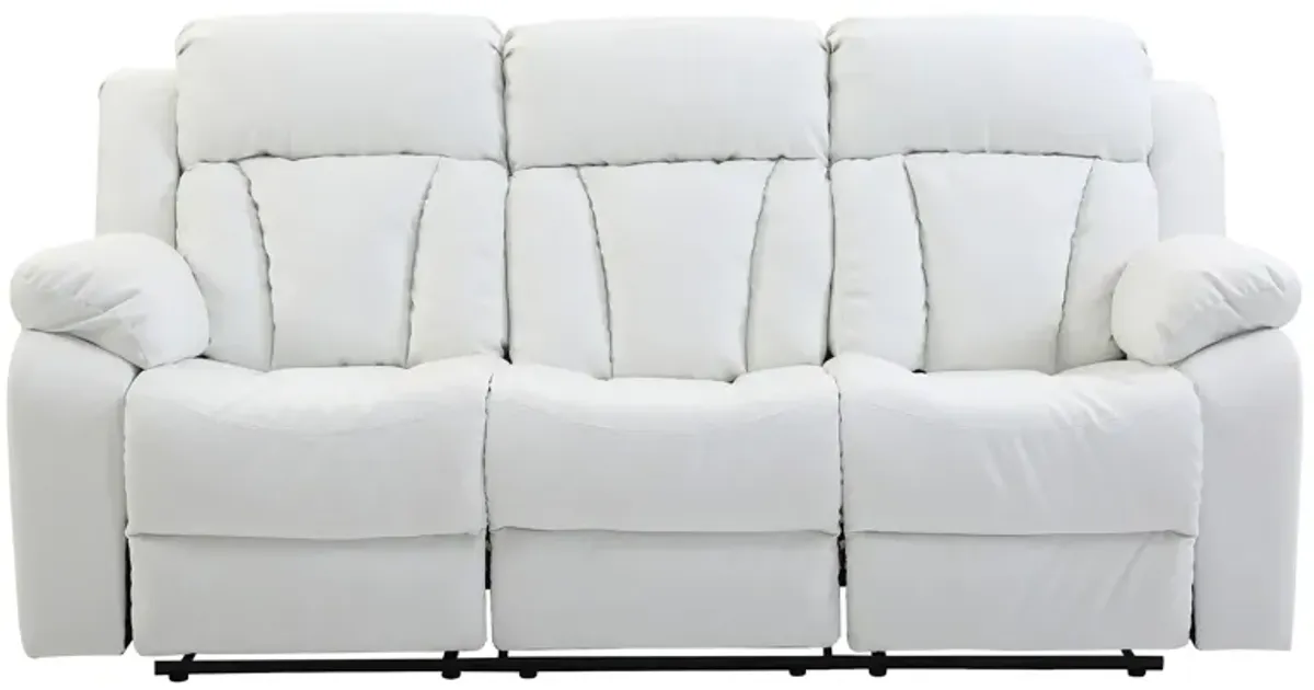 Daria Reclining Sofa in White by Glory Furniture