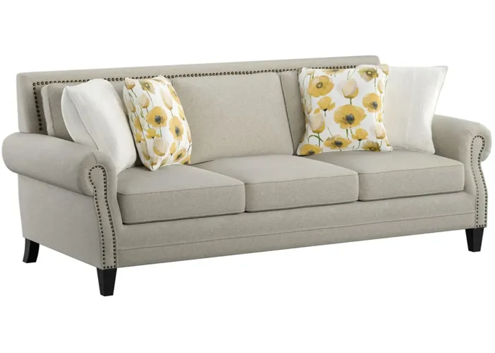 Celia Saxon Sofa in Saxon Beige by Emerald Home Furnishings