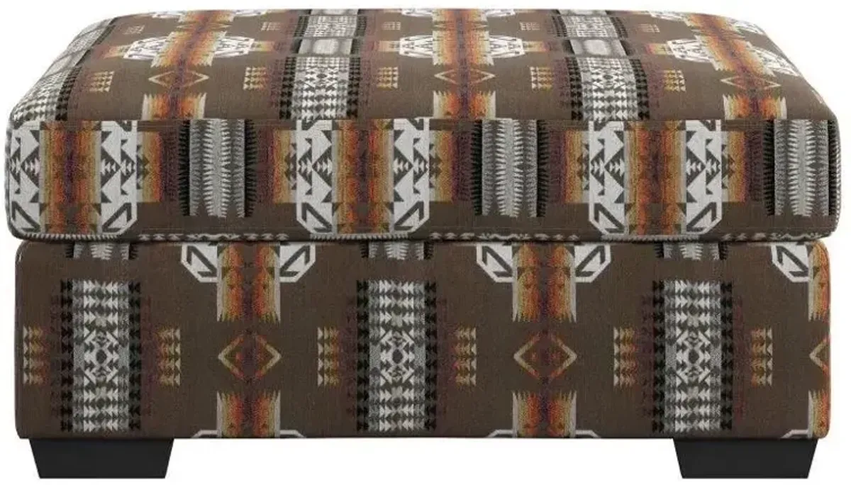 Porter Storage Ottoman in boeheim elk by Emerald Home Furnishings