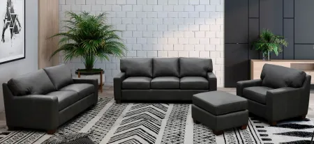 Albany Sofa in Urban Graphite by Omnia Leather