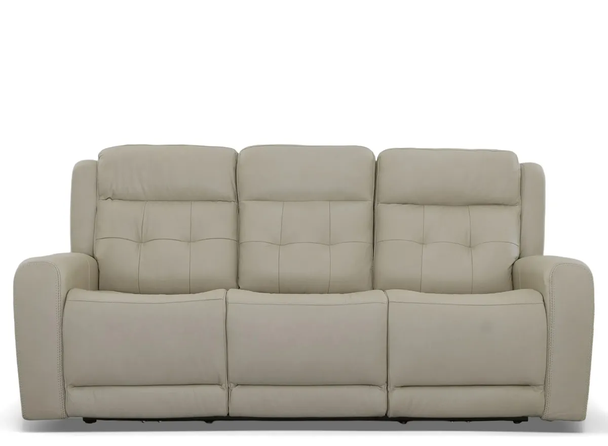 Grant Power Reclining Sofa w/ Power Headrests in Ivory by Flexsteel