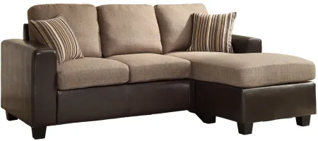 Erika 2-pc.Right Arm Facing Reversible Sectional Sofa in Grayish brown by Homelegance
