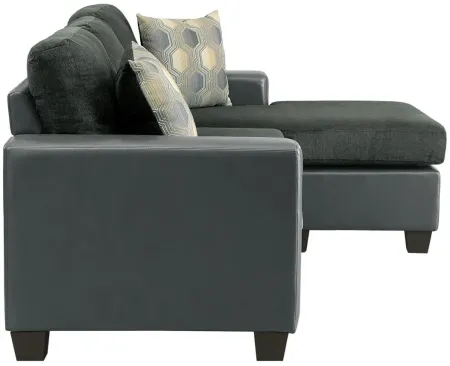 Erika 2-pc. Left Arm Facing Reversible Sectional Sofa in Gray by Homelegance