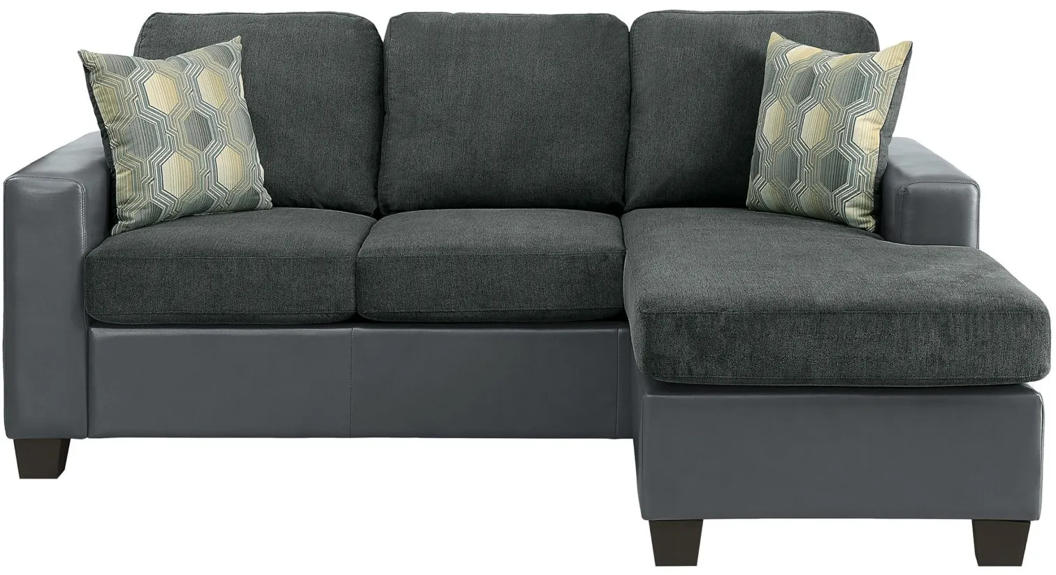 Erika 2-pc. Left Arm Facing Reversible Sectional Sofa in Gray by Homelegance