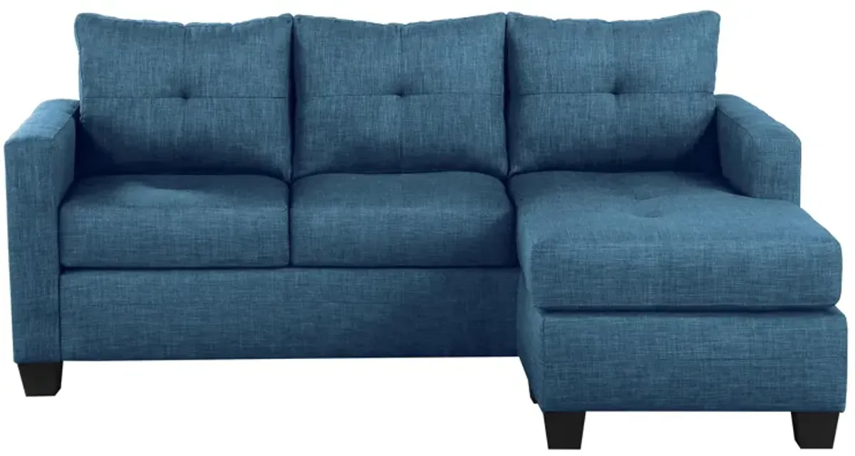 Emma 2-pc. Reversible Sectional Sofa in Blue by Homelegance