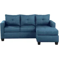Emma 2-pc. Reversible Sectional Sofa in Blue by Homelegance
