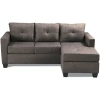 Emma 2-pc. Reversible Sectional Sofa in Brownish Gray by Homelegance