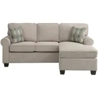Elliot 2-pc. Right Arm Facing Reversible Sectional Sofa in Sand by Homelegance
