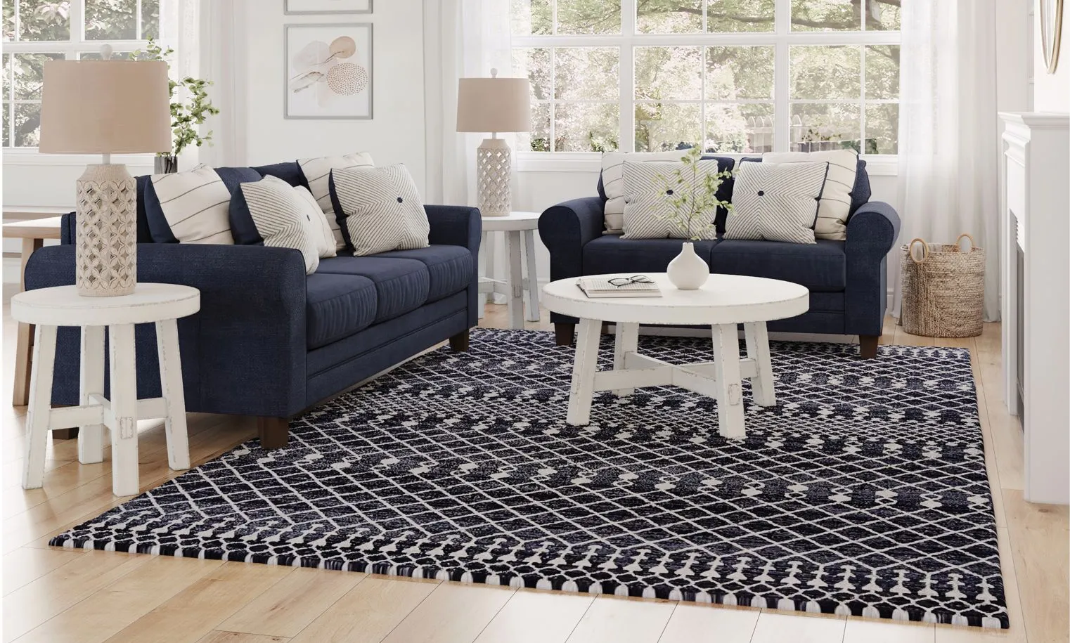 McKinley / Marguerite Collection in Navy by Fusion Furniture