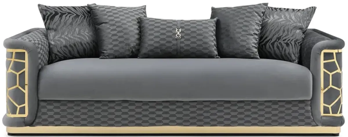 Talia Sofa in Dark Gray by Glory Furniture