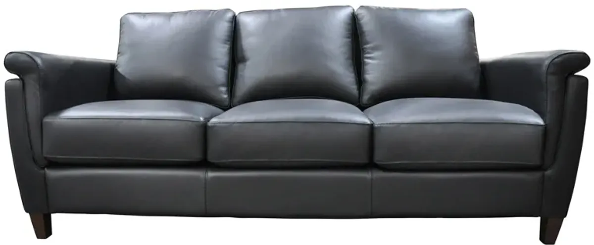 Ellis Sofa in Denver Black by Omnia Leather