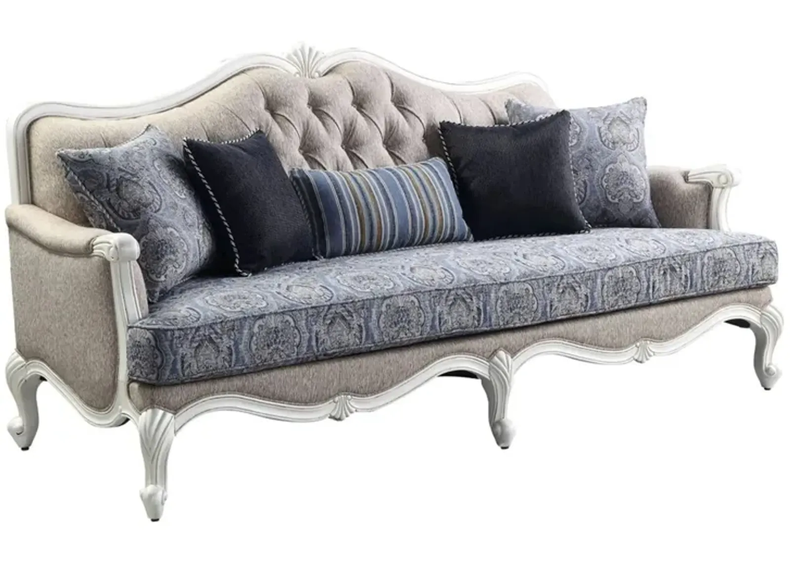 Gulfport Sofa in White by HomeRoots